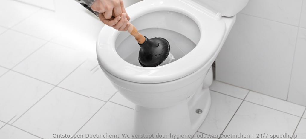 Wc verstopt door hygiëneproducten Doetinchem: 24/7 spoedhulp